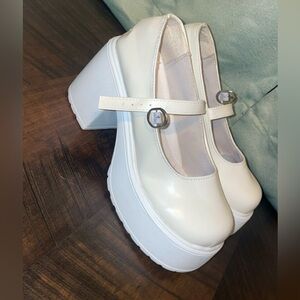 White Platform Heels